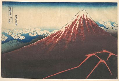 Hokusai Katsushika - Storm below Mount Fuji